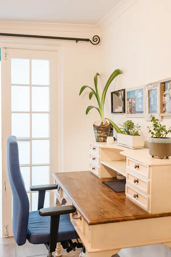 desk and office chair