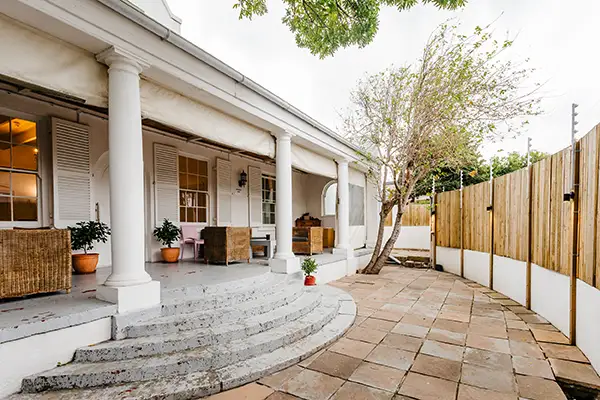 front of the house
