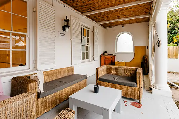 chairs on a patio