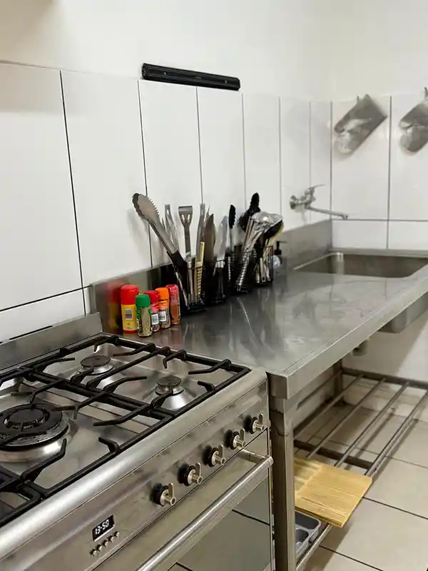 gas stove in the kitchen